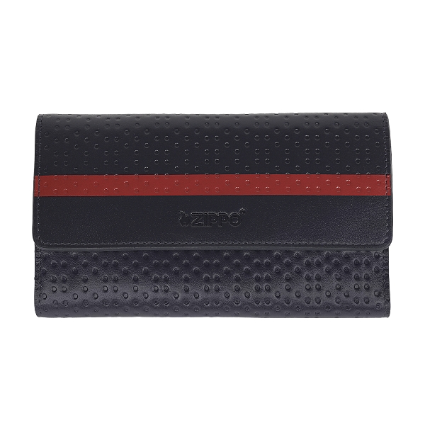 Zippo Feinschnitt-Tasche Leder Navy