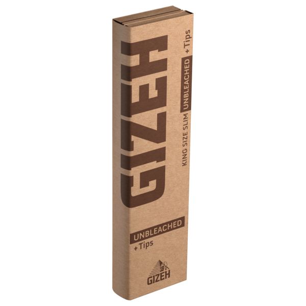 Gizeh Unbleached King Size Slim + Tips Zigarettenpapier