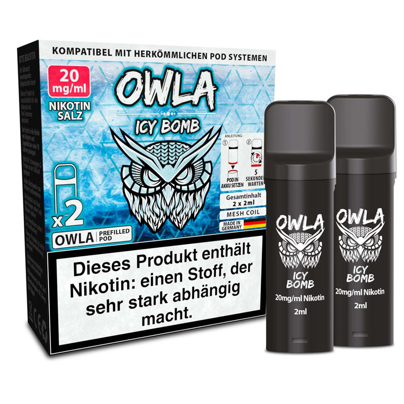Owla Icy Bomb 20mg Prefilled Pods Packung