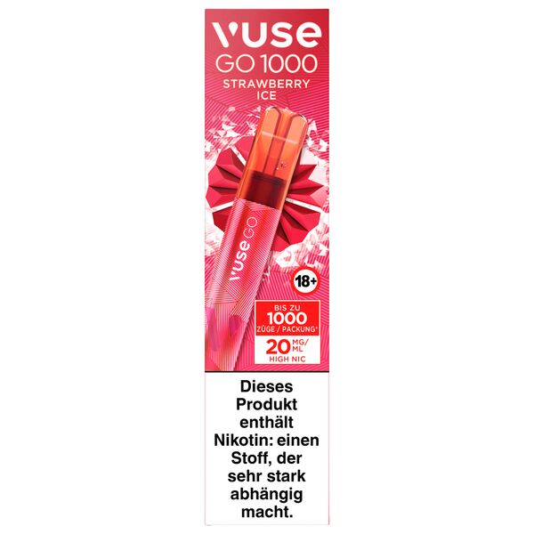 Vuse Go 1000 Strawberry Ice 20mg Einweg E-Zigarette