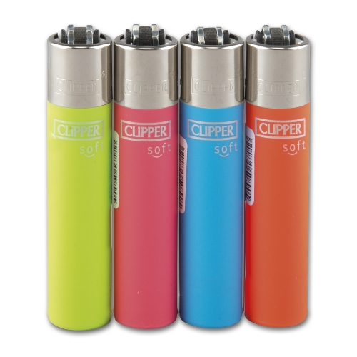 Feuerzeug Stein Clipper Soft Touch Neon Steller