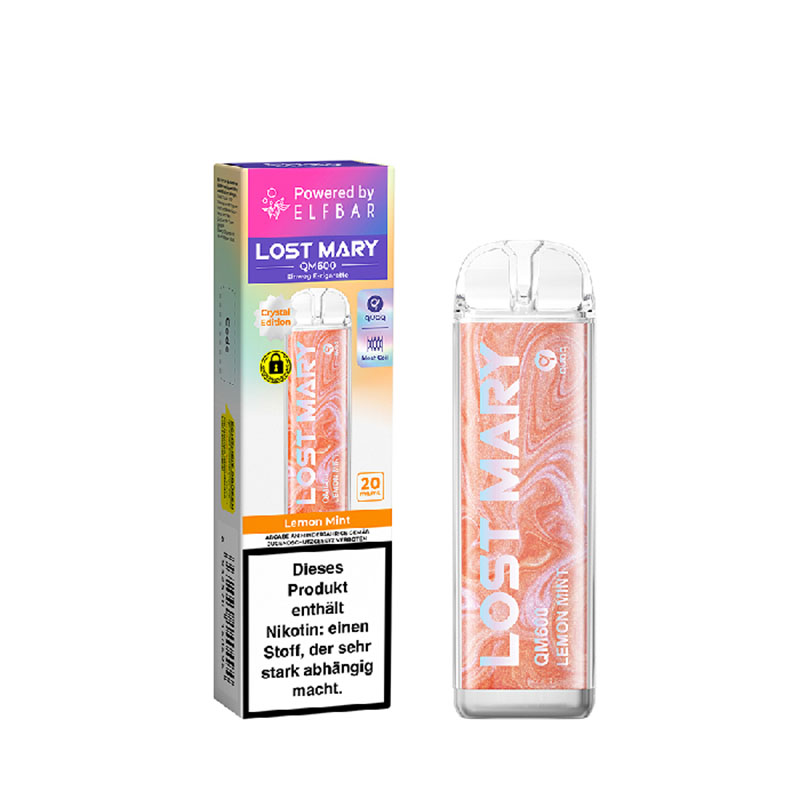 Lost Mary QM600 Lemon Mint 20mg Einweg E-Zigarette