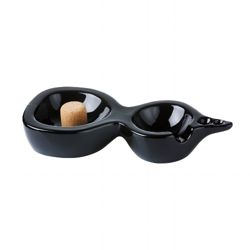 Angelo Pfeifenaschenbecher Keramik Schwarz eine Ablage