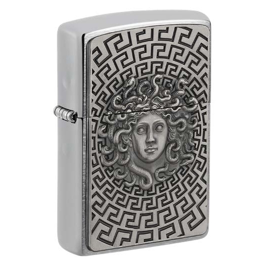 Zippo Medusa Chrom gebürstet