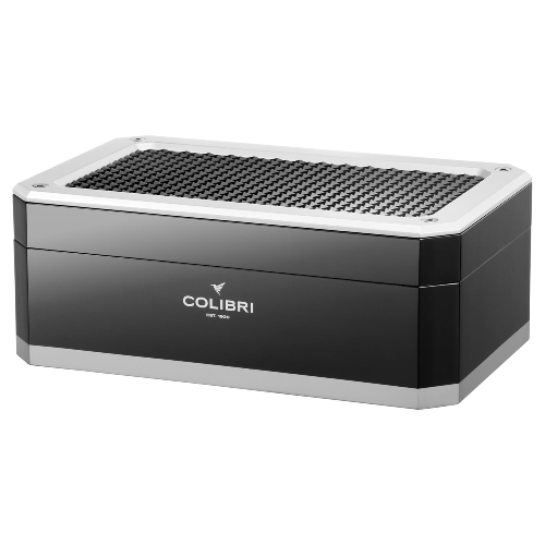 Colibri Humidor Rally Schwarz Silber