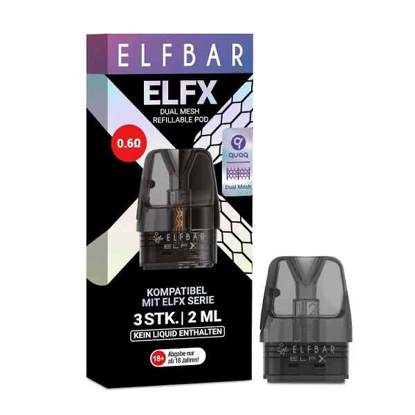 Elfbar Elfx 0,6 Ohm E-Clearomizer Packung