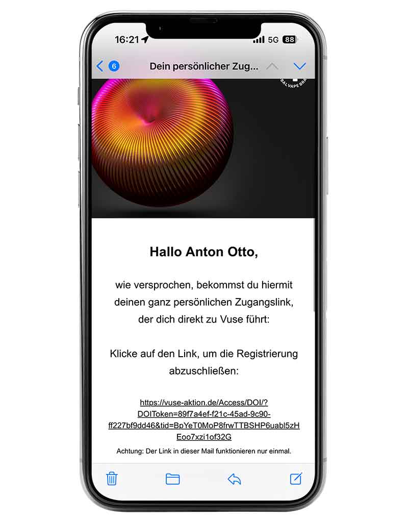 VUSE-Ultra-ID_Geratecode_Beispiel_Zedaco