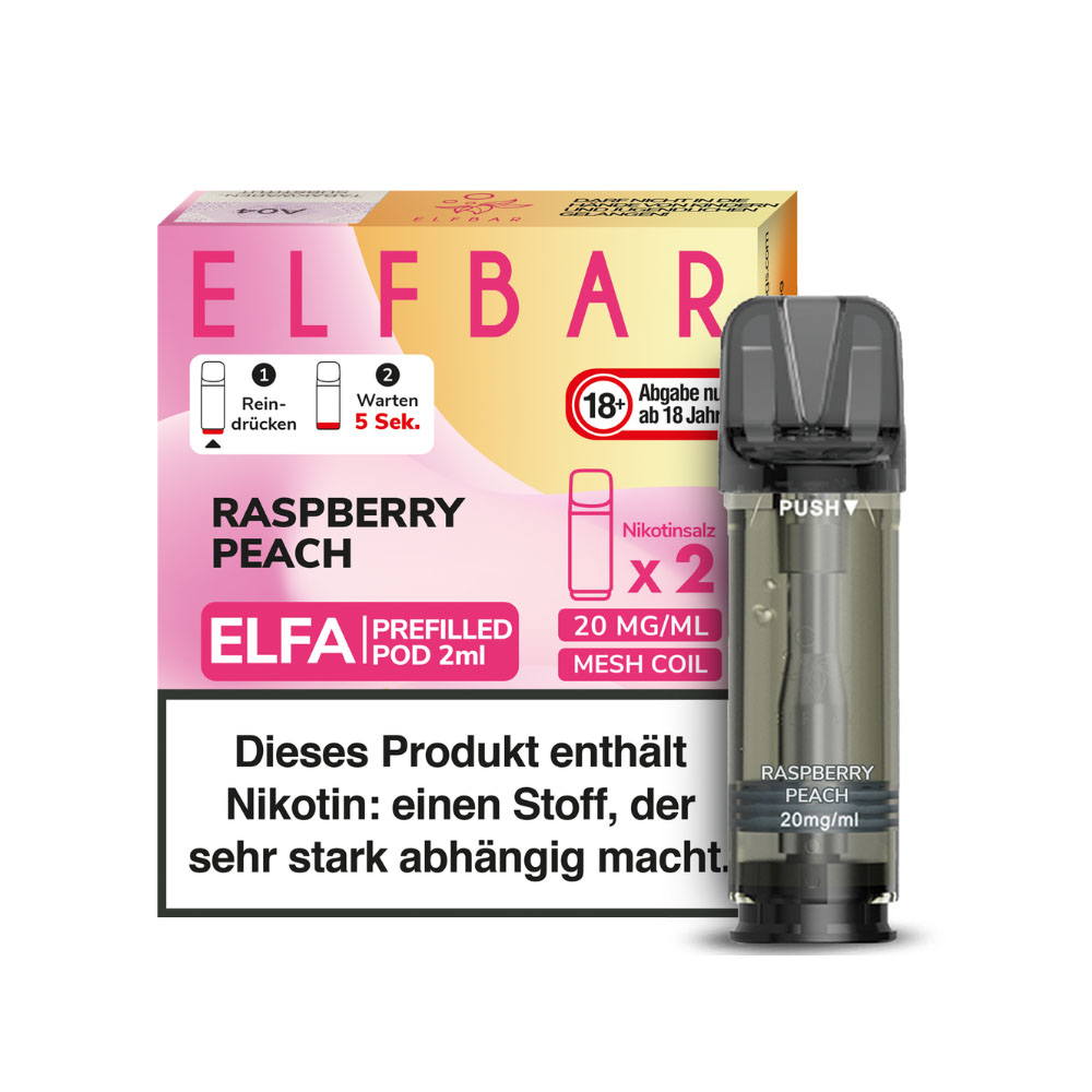 Elfbar Elfa Pods Raspberry Peach - 20mg Nikotin