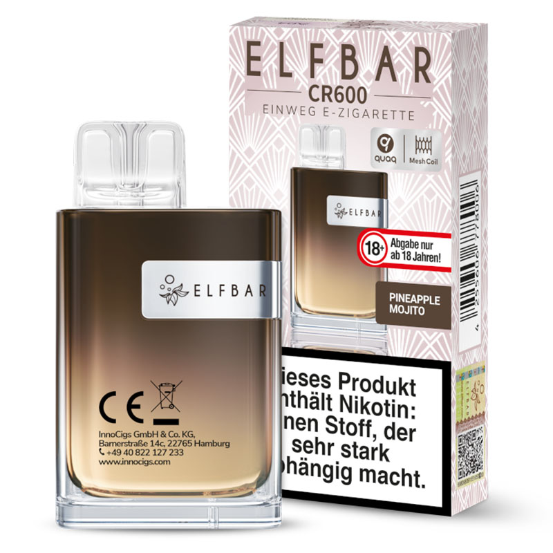 Elfbar CR600 Pineapple Mojito 20mg Einweg E-Zigarette