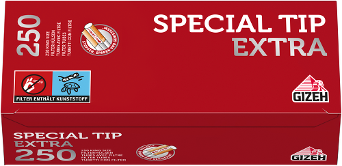 Gizeh Filterhülsen Special Tip Extra 250 Stück Packung