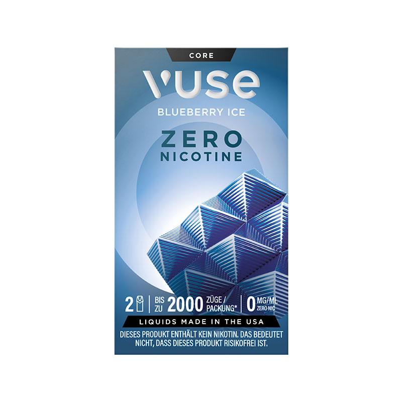 Vuse Blueberry Ice 0mg Prefilled Pods Front