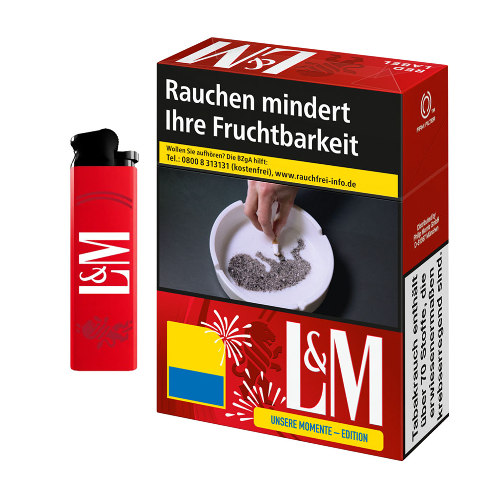 L&M Unsere Momente Edition Zigaretten + Feuerzeug Aktion
