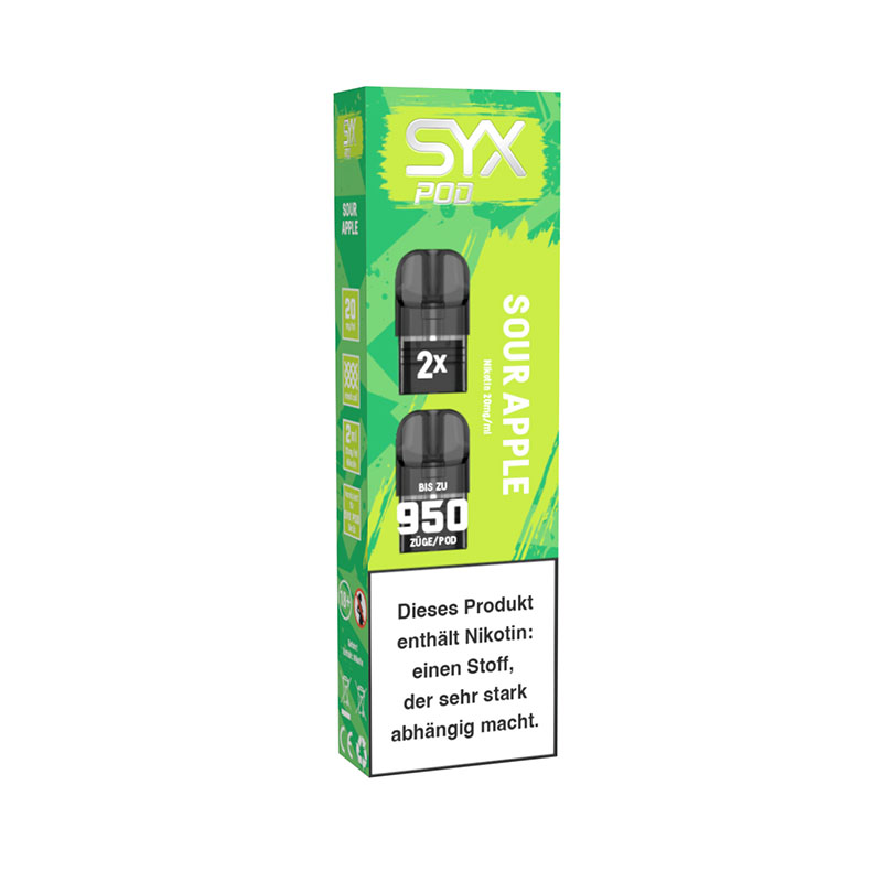 Syx Pod Sour Apple 20mg Prefilled Pods