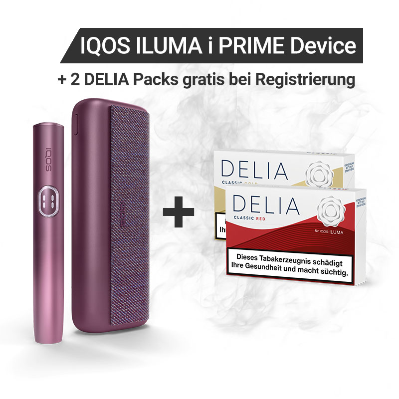 IQOS ILUMA i PRIME + Gratis DELIA Sticks bei Registrierung