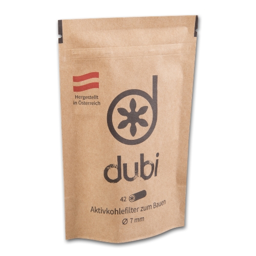 Dubi Aktivkohlefilter Ungebleicht 7mm Beutel