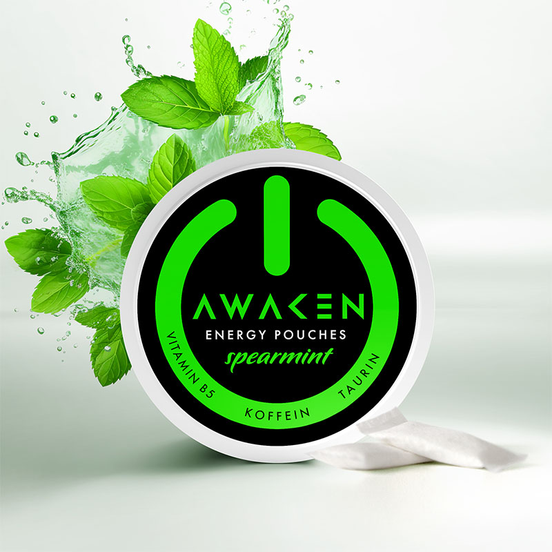 Awaken Energy Pouches Spearmint Dose Splash