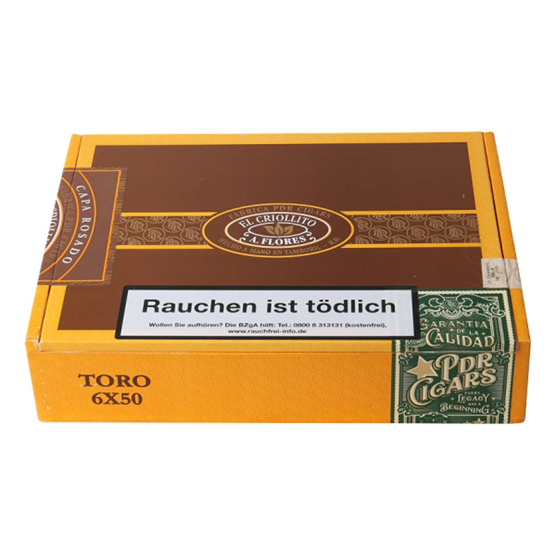 PDR El Criollito A Flores Rosado Toro Zigarren Kiste