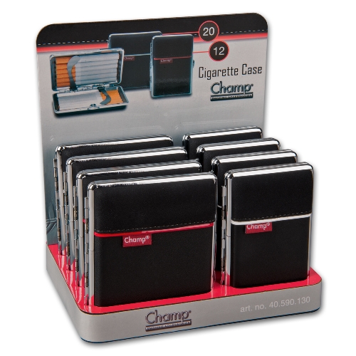 Champ Zigarettenetui Kunstleder schwarz