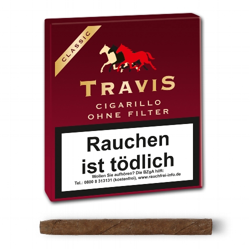 Travis Cigarillo Classic ohne Filter 20er Schachtel