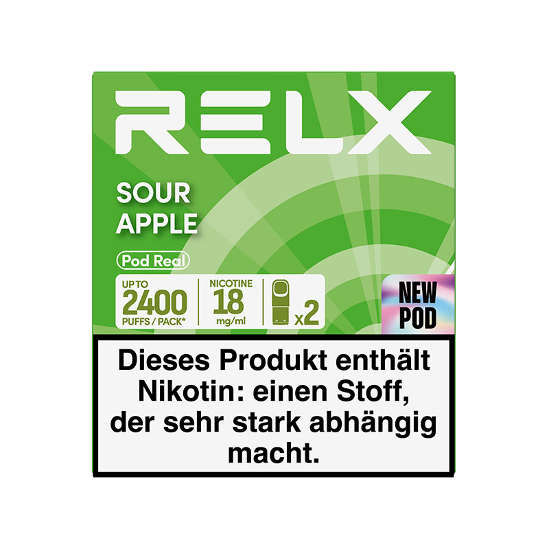 RELX Real Sour Apple 18mg Prefilled Pods