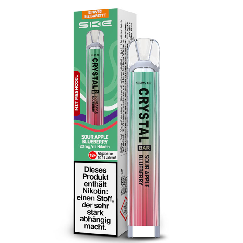 SKE Crystal Bar Sour Apple Blueberry 20mg Einweg E-Zigarette