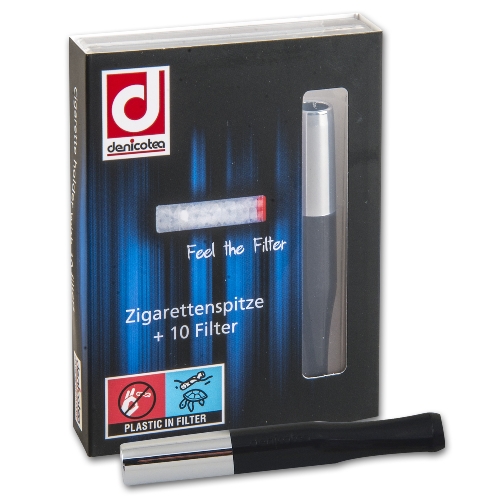 Zigarettenspitze Denicotea Standard silber/schwarz