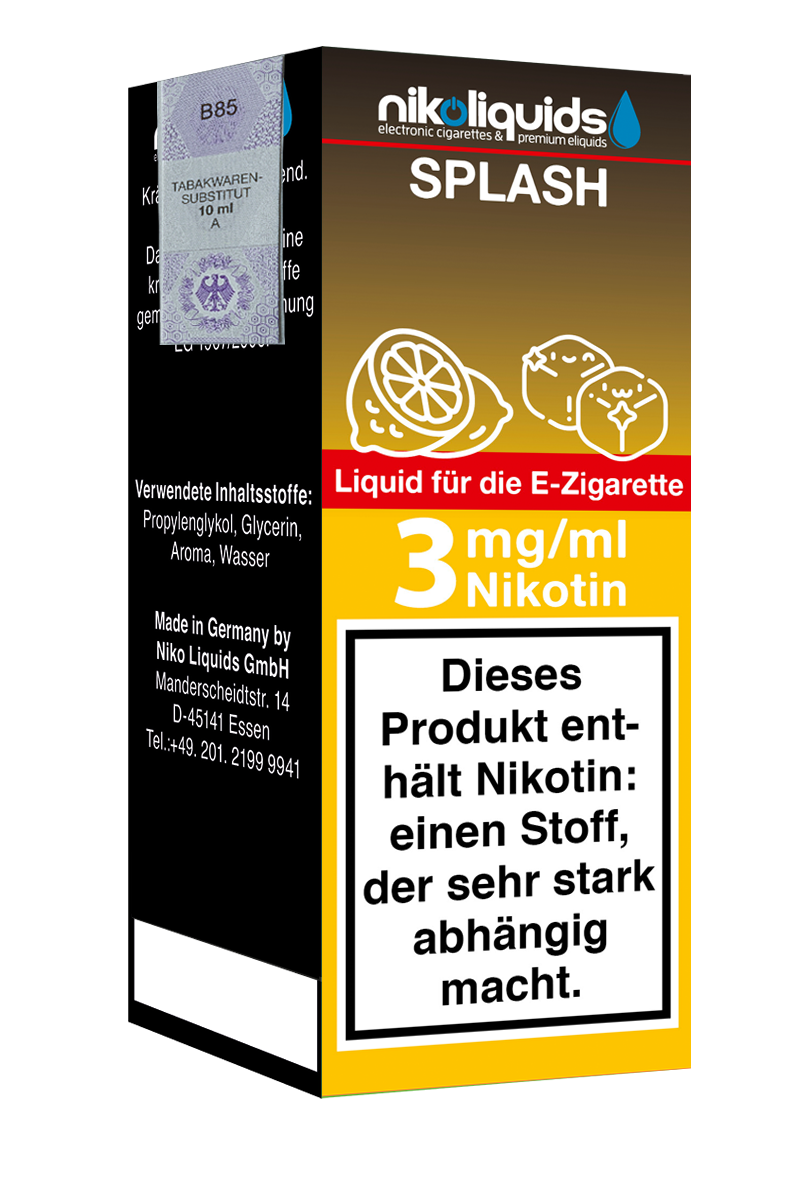 E-Liquid Nikoliquids Splash 3 mg 70 Pg 30 Vg