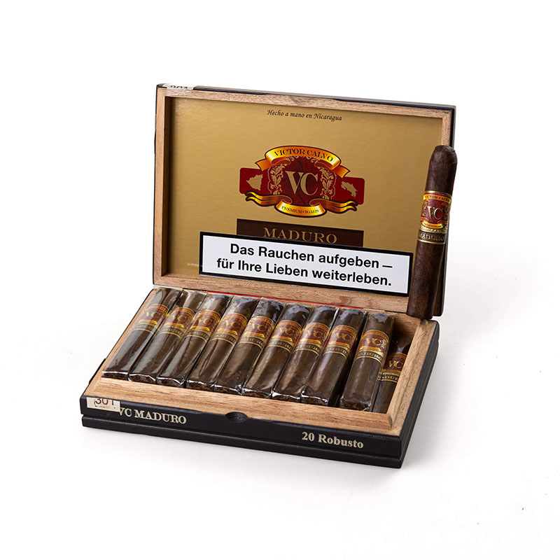 Victor Calvo Maduro Robusto Zigarren Kiste offen