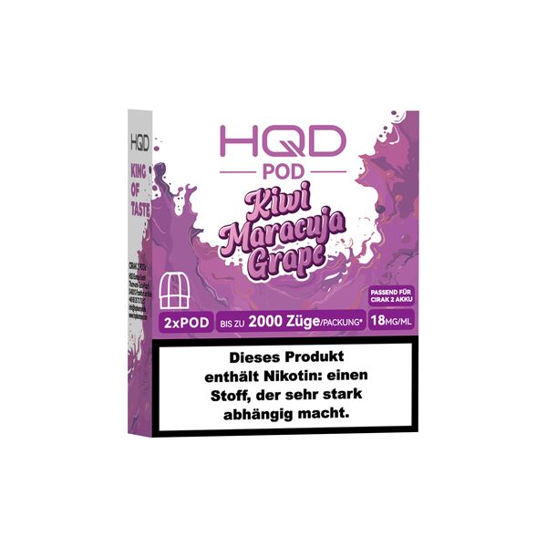 HQD Cirak 2 Kiwi Maracuja Grape 18mg Prefilled Pods