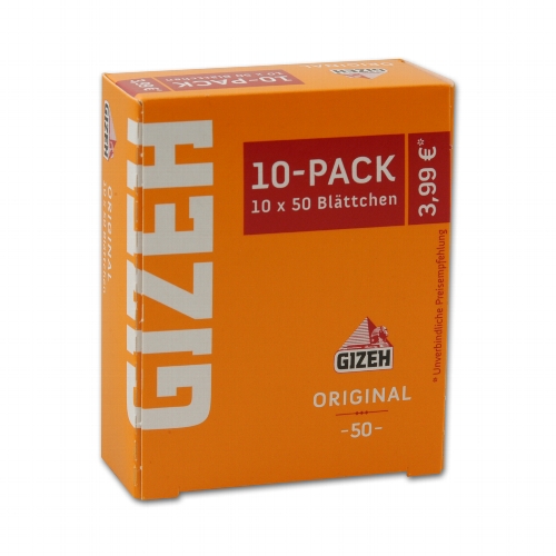 Gizeh Gelb 10er Pack Zigarettenpapier