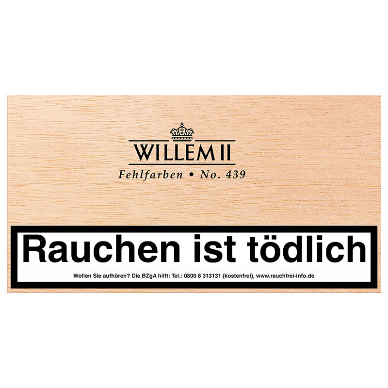 Willem II Fehlfarben 439 Sumatra Zigarillos Kiste