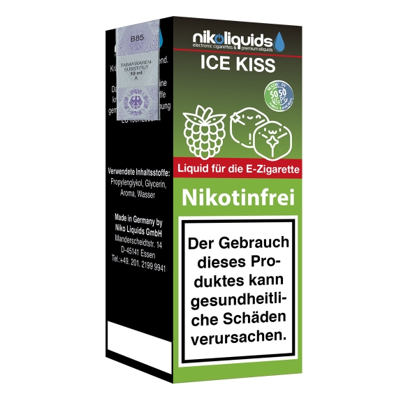 Nikoliquids Ice Kiss 0mg Liquid Flasche 50PG 50VG
