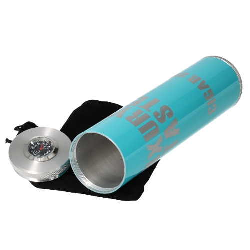 Angelo Reisehumidor Türkis Silber offen