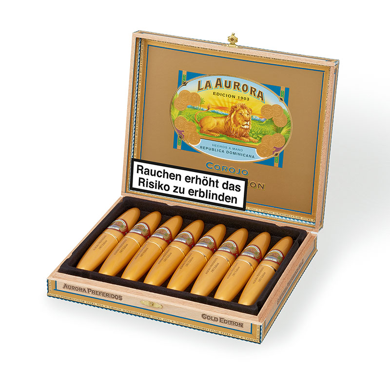 La Aurora Preferidos 1903 Gold Zigarren Tube Kiste