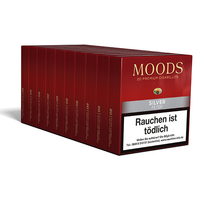 Dannemann Moods Silver Filter 20er Zigarillos Gebinde