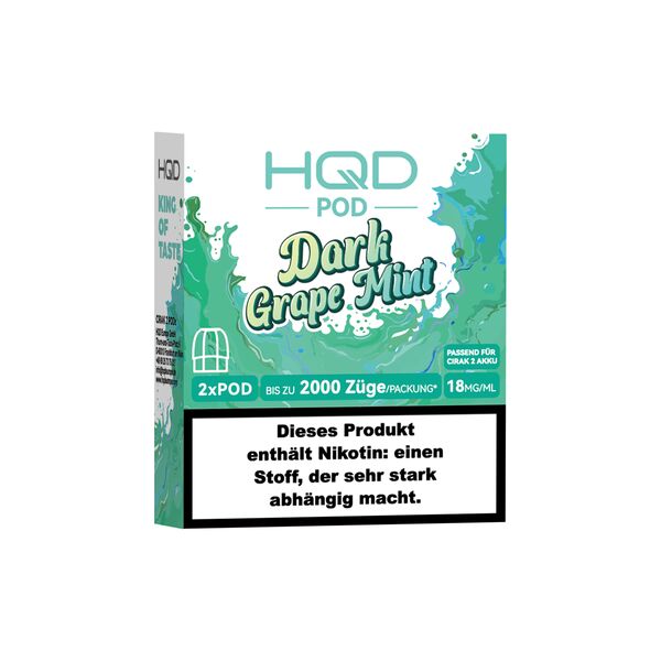HQD Cirak 2 Dark Grape Mint 18mg Prefilled Pods