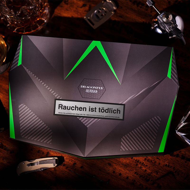 Gurkha Limitadas Dragonfly Tubo Zigarren Kiste closed