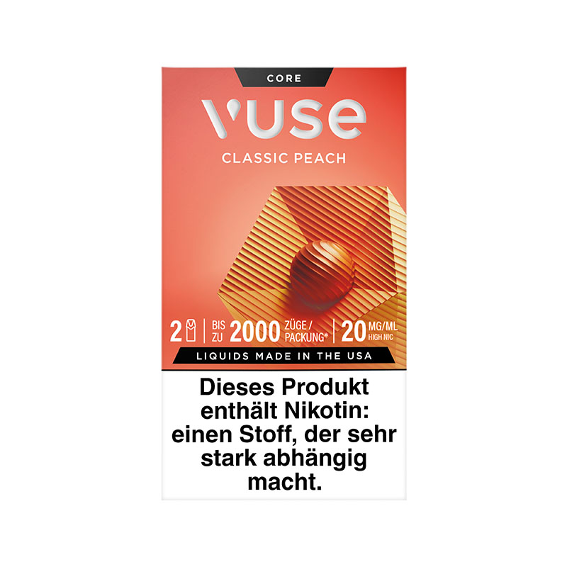 Vuse Classic Peach 20mg Prefilled Pods Front