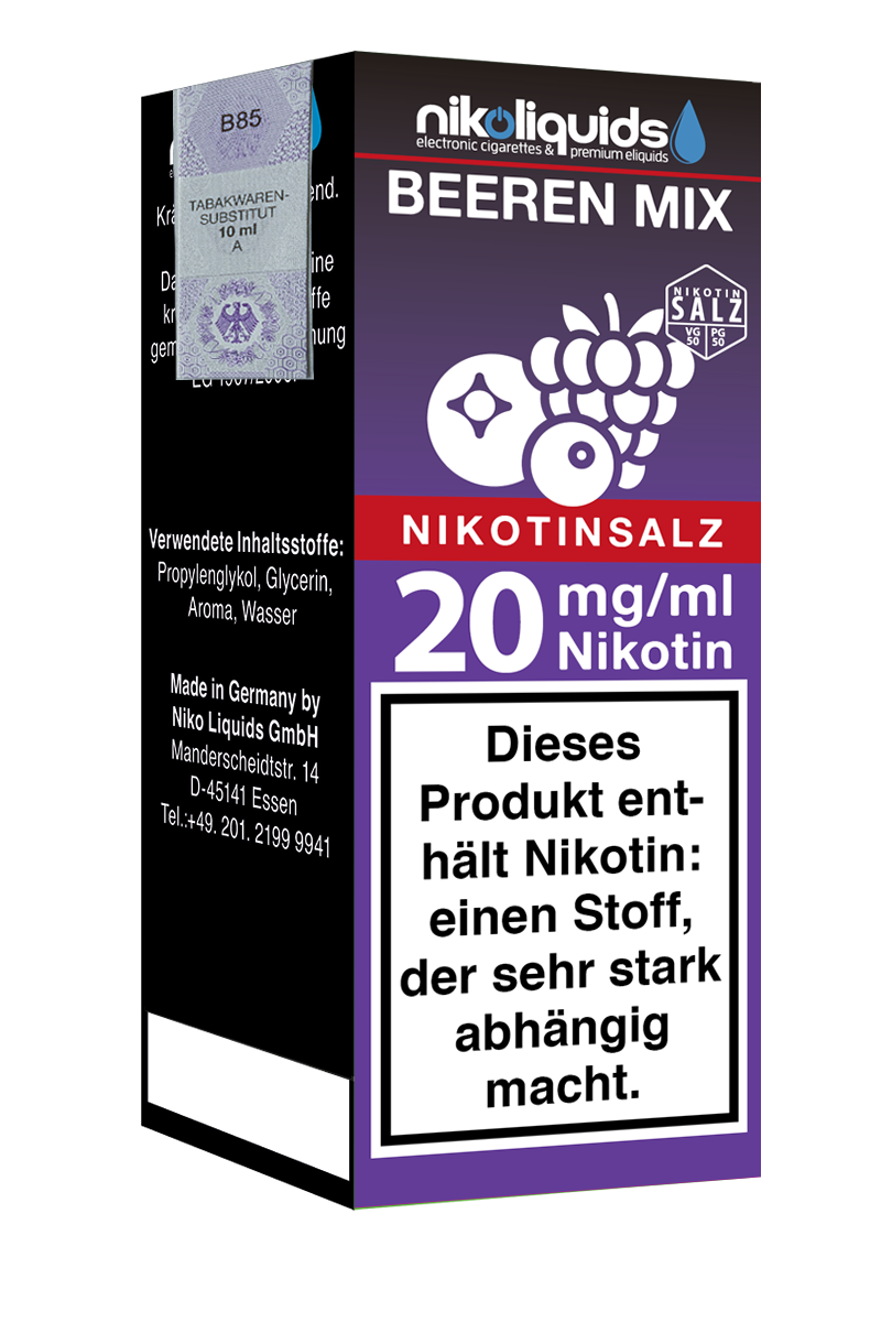 E-Liquid Nikotinsalz Nikoliquids Beeren Mix 20 mg