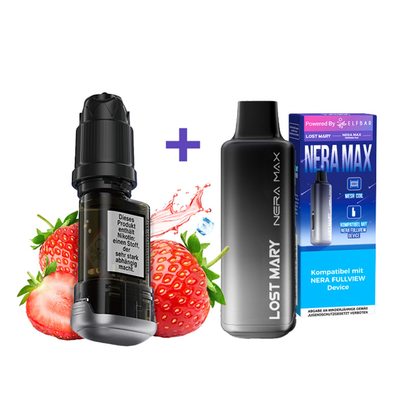 Lost Mary Nera Max 15k Strawberry Ice 20mg Refill Container