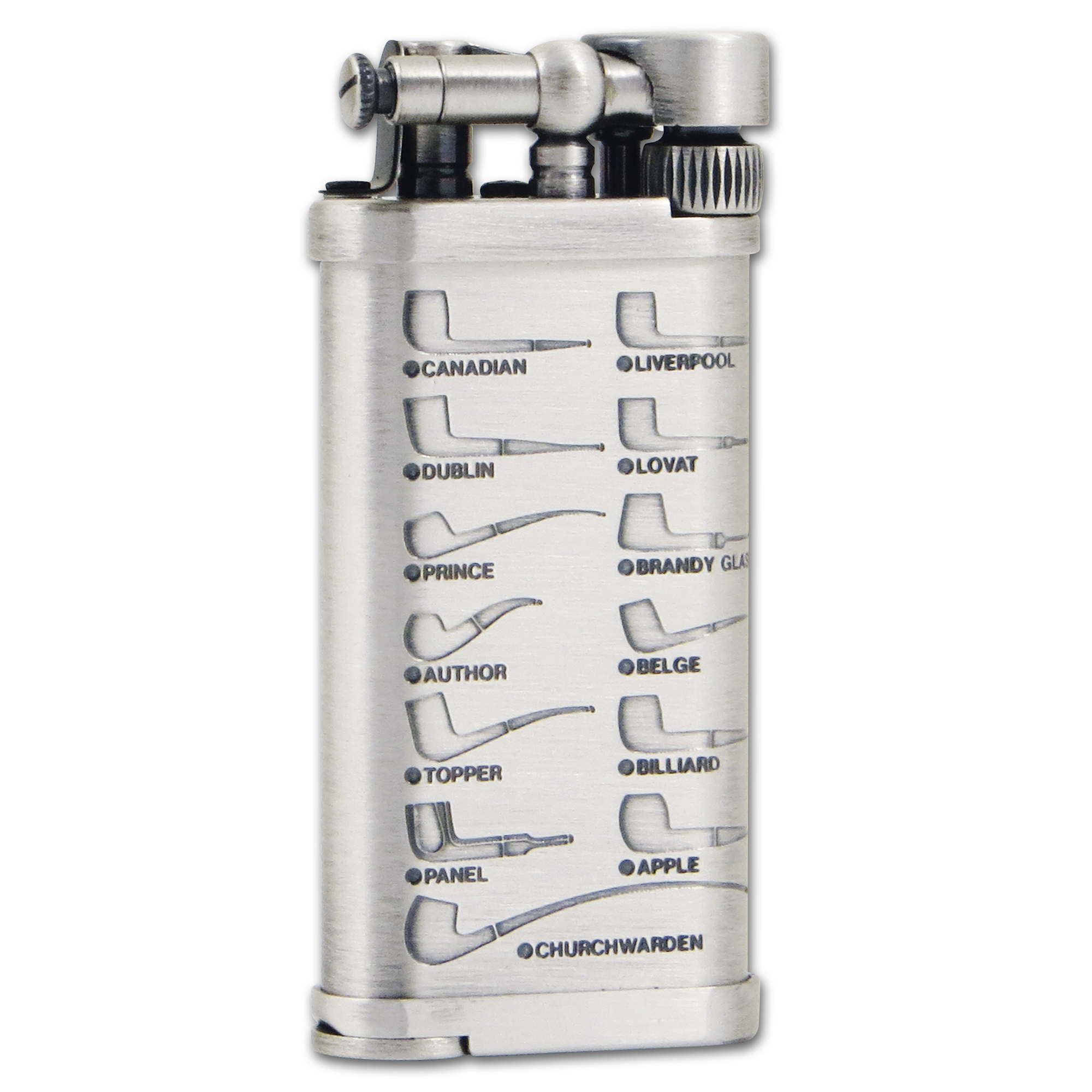 Pfeifenfeuerzeug Itt Corona Stein Old Boy Chrom Stopfer