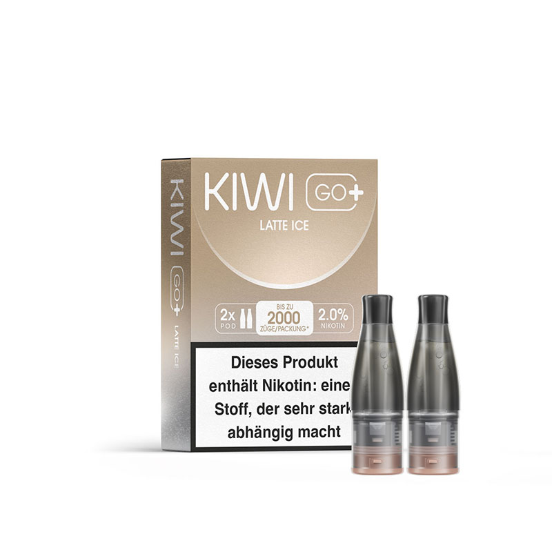 KIWI Go+ 20mg Prefilled Pods Packung Latte Ice