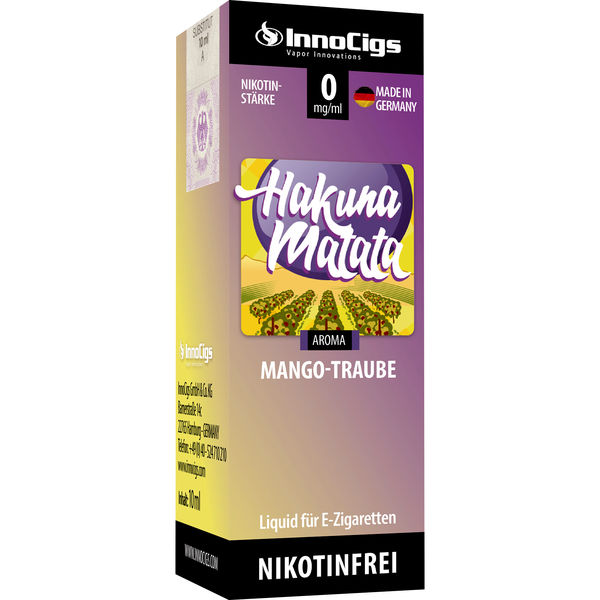 InnoCigs E-Liquid Hakuna Matata Traube 0mg