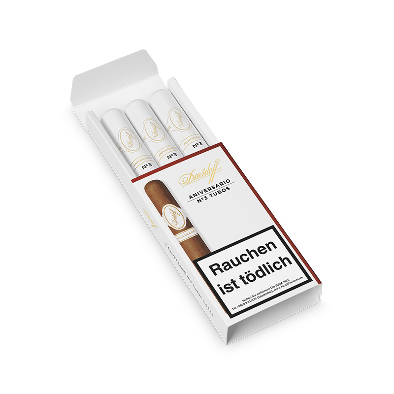 Davidoff Aniversario No. 3 Tubos Zigarren Schachtel