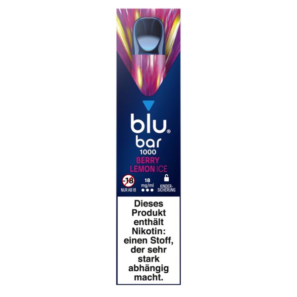 Blu bar 1000 Berry Lemon Ice 18mg Einweg E-Zigarette
