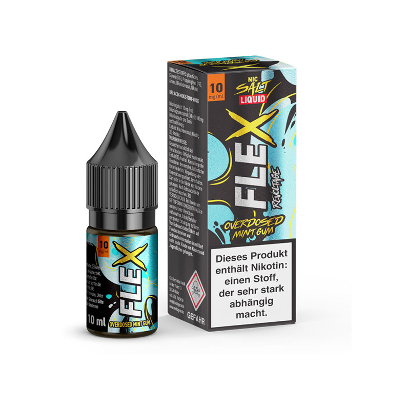 Revoltage Flex Overdosed Mint Gum 10mg Liquid Flasche