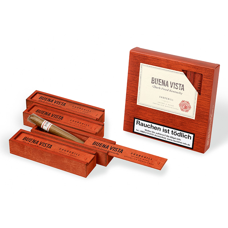 Buena Vista Dark Fired Kentucky Churchill Zigarren Schachtel