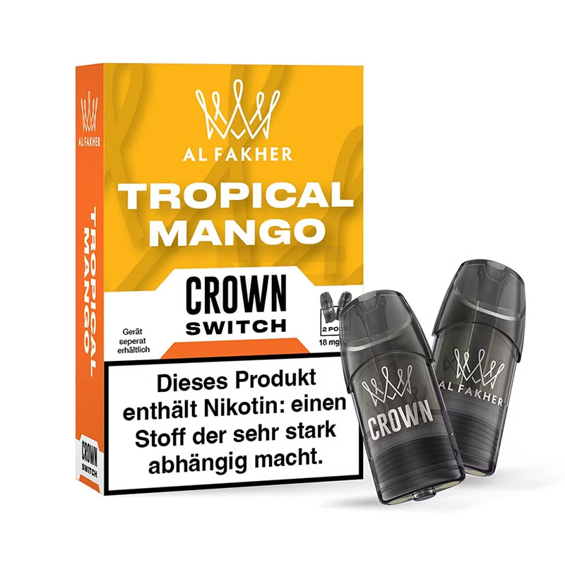 Al Fakher Crown Switch Tropical Mango Prefilled Pods Packung