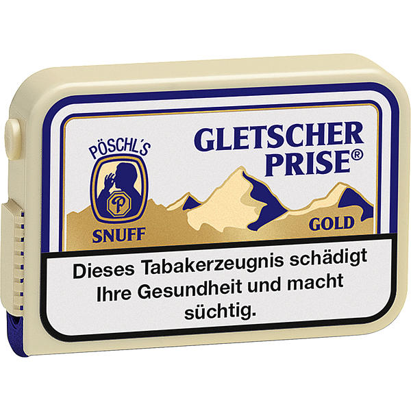Gletscherprise Gold Snuff Schnupftabak Dose