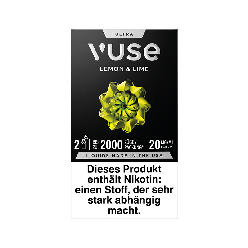Vuse Ultra Pods Lemon & Lime 20mg Front